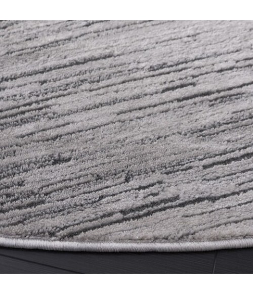 Safavieh Whisper Grey / Dark Grey WHS810 6 ft. 7 in. X 6 ft. 7 in. Round Rug