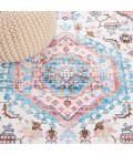 Safavieh Washable Printed Rug Turquoise / Red Rug WPR322 4 ft. X 6 ft. Rectangle - Rugs Town Safavieh Washable Printed Rug Turquoise / Red WPR322 4 ft. X 6 ft. Rectangle Rug