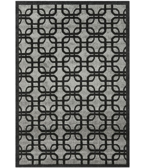 Safavieh York Grey / Black Rug YRK1500 5 ft. 3 in. X 7 ft. 7 in. Rectangle - Rugs Town Safavieh York Grey / Black YRK1500 5 ft. 3 in. X 7 ft. 7 in. Rectangle Rug