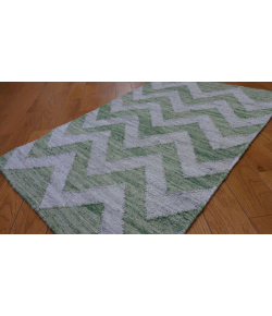 Shalom Brothers Durham Kilim DK-9 Green 2'0"x3'0" - Rectangular