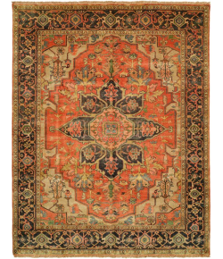 Shalom Brothers Jules Serapi JS454 Burnt Orange 8'0"x10'0" - Rectangular