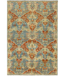 Surya Antolya ANT9712 Sky Blue Burnt Orange Area Rug 8 ft. Round