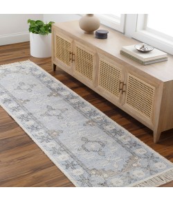 Surya Bursa BUR2305 Light Blue Cream Area Rug 2 ft. 6 in. X 8 ft. Runner