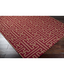 Surya Archive ACH1701 Dark Red Khaki Area Rug 8 ft. X 11 ft. Rectangle