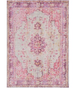 Livabliss Antioch AIC2305 Bright Pink Light Gray Area Rug 3 ft. 2 in. X 8 ft. 2 in. Runner