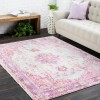Livabliss Antioch AIC2305 Bright Pink Light Gray Area Rug 2 ft. 11 in. X 7 ft. 10 in. Runner