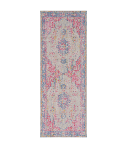 Livabliss Antioch AIC2306 Violet Bright Pink Area Rug 3 ft. 2 in. X 8 ft. 2 in. Runner