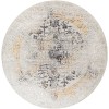 Livabliss Aisha AIS2308 Charcoal Medium Gray Area Rug 5 ft. 3 in. Round