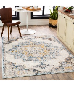 Surya Ankara AKR2309 Sky Blue Light Gray Area Rug 6 ft. 7 in. X 9 ft. Rectangle