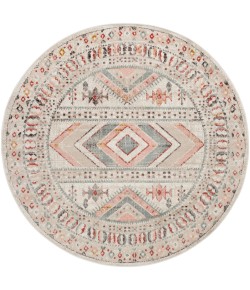 Surya Ankara AKR2336 Dusty Pink Sky Blue Area Rug 5 ft. 3 in. Round Round