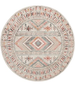 Surya Ankara AKR2336 Dusty Pink Sky Blue Area Rug 6 ft. 7 in. Round Round