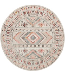 Livabliss Ankara AKR2336 Dusty Pink Sky Blue Area Rug 7 ft. 10 in. Round Round