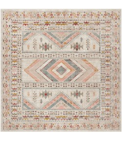 Livabliss Ankara AKR2336 Dusty Pink Sky Blue Area Rug 7 ft. 10 in. Square Square
