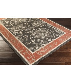 Livabliss Alfresco ALF9592 Black Rust Area Rug 5 ft. 3 in. Round