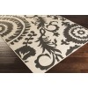 Livabliss Alfresco ALF9612 Black Cream Area Rug 5 ft. 3 in. Round