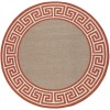 Livabliss Alfresco ALF9628 Rust Brown Area Rug 8 ft. 10 in. X 8 ft. 10 in. Round