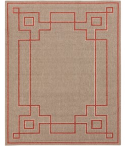 Livabliss Alfresco ALF9633 Rust Camel Area Rug 8 ft. 10 in. Round