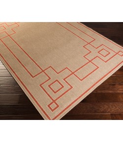 Livabliss Alfresco ALF9633 Rust Camel Area Rug 8 ft. 10 in. Round