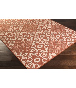 Surya Alfresco ALF9636 Rust Cream Area Rug 8 ft. 10 in. X 12 ft. 10 in. Rectangle