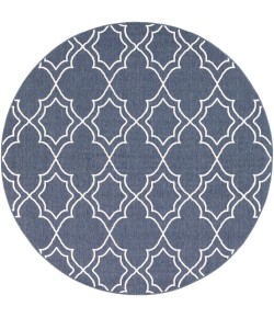 Livabliss Alfresco ALF9650 Charcoal White Area Rug 7 ft. 3 in. Round