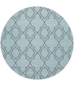 Livabliss Alfresco ALF9652 Pale Blue Navy Area Rug 8 ft. 10 in. X 8 ft. 10 in. Round