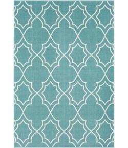 Surya Alfresco ALF9653 Teal White Area Rug 2 ft. 5 in. X 4 ft. 5 in. Rectangle