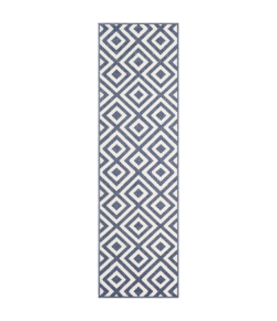 Livabliss Alfresco ALF9657 Charcoal White Area Rug 2 ft. 5 in. X 11 ft. 10 in. Runner