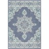 Livabliss Alfresco ALF9670 Charcoal Aqua Area Rug 8 ft. 10 in. Round