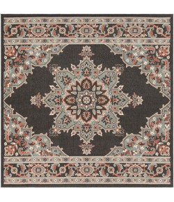 Livabliss Alfresco ALF9671 Black Sea Foam Area Rug 7 ft. 3 in. Square