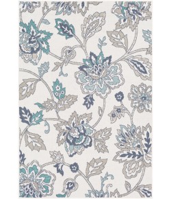 Livabliss Alfresco ALF9674 Aqua Taupe Area Rug 5 ft. 3 in. Round