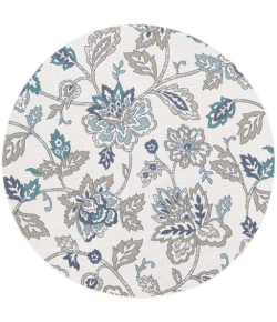 Livabliss Alfresco ALF9674 Aqua Taupe Area Rug 5 ft. 3 in. Round
