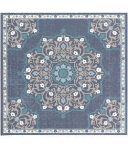 Livabliss Alfresco ALF9678 Charcoal Taupe Area Rug 7 ft. 3 in. Square