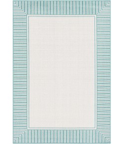 Surya Alfresco ALF9680 Teal White Area Rug 3 ft. 7 in. X 5 ft. 7 in. Rectangle