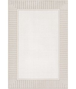 Surya Alfresco ALF9681 Taupe White Area Rug 2 ft. 5 in. X 11 ft. 10 in. Runner