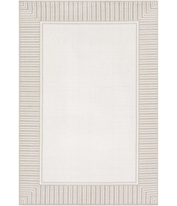 Surya Alfresco ALF9681 Taupe White Area Rug 8 ft. 10 in. Square