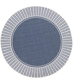 Livabliss Alfresco ALF9682 Charcoal White Area Rug 5 ft. 3 in. Round