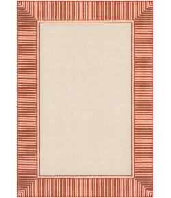Livabliss Alfresco ALF9683 Burnt Orange Cream Area Rug 7 ft. 3 in. Square