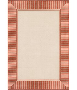 Livabliss Alfresco ALF9683 Burnt Orange Cream Area Rug 5 ft. 11 in. X 8 ft. 10 in. Rectangle
