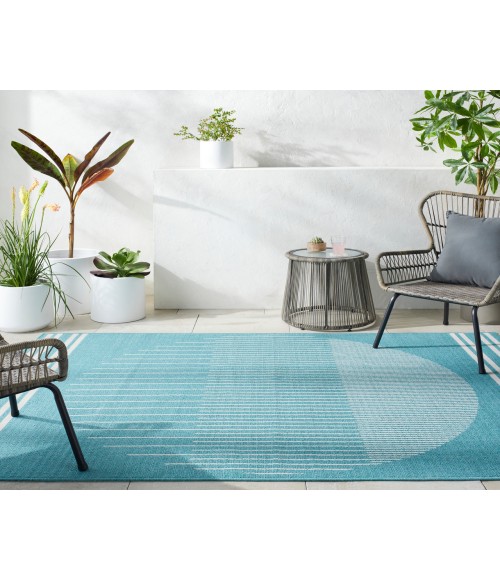 Alfresco ALF-9691 53" x 53" Machine Woven Rug