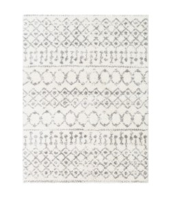 Livabliss Aliyah Shag ALH2302 Cream Medium Gray Area Rug 5 ft. 3 in. X 7 ft. 3 in. Rectangle