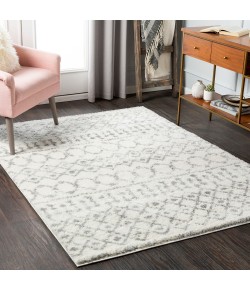 Livabliss Aliyah Shag ALH2302 Cream Medium Gray Area Rug 5 ft. 3 in. X 7 ft. 3 in. Rectangle