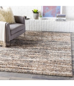Livabliss Aliyah Shag ALH2307 Charcoal Cream Area Rug 6 ft. 7 in. X 9 ft. Rectangle