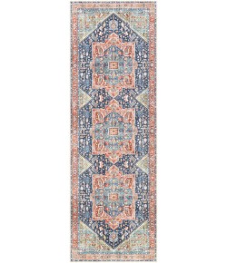 Livabliss Amelie AML2311 Navy Peach Area Rug 2 ft. 7 in. X 20 ft. Runner