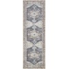 Livabliss Amelie AML2360 Ink Blue Medium Brown Area Rug 2 ft. 7 in. X 14 ft. Runner