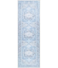 Livabliss Amelie AML2362 Light Blue Ice Blue Area Rug 2 ft. 7 in. X 18 ft. Runner