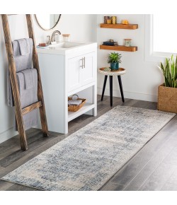 Livabliss Amore AMO2304 Navy Denim Area Rug 2 ft. 6 in. X 8 ft. Runner