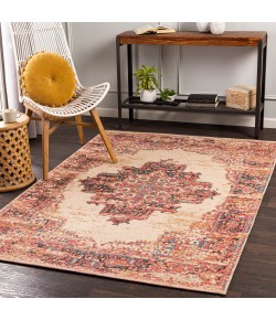 Surya Amsterdam AMS1022 Bright Red Ivory Area Rug 8 ft. X 10 ft. Rectangle