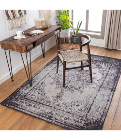 Surya Amsterdam AMS1030 Black Medium Gray Area Rug 8 ft. X 10 ft. Rectangle