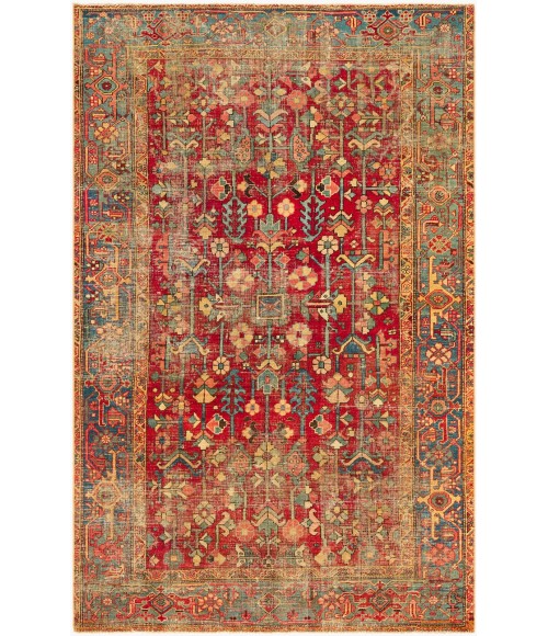 Surya Antique One of a Kind Crimson Rug AOOAK-1061 5 ft. 9 in. X 9 ft. 2 in. Rect. - Rugs Town Surya Antique One of a Kind Crimson AOOAK-1061 5 ft. 9 in. X 9 ft. 2 in. Rect. Rug