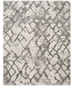 Livabliss Alta Shag ASG2300 White Light Gray Area Rug 7 ft. 10 in. X 10 ft. Rectangle